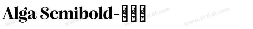 Alga Semibold字体转换